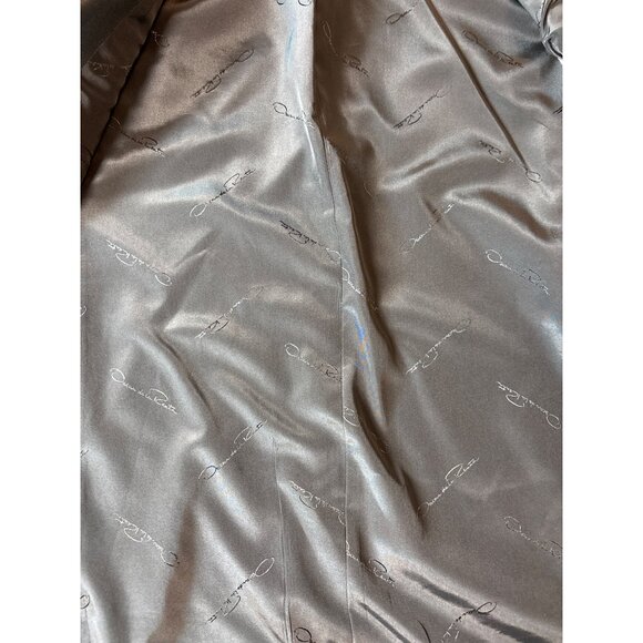 Oscar Dela Renta  Mens Tuxedo Jacket Double Breasted Black Polyester Blend - Picture 16 of 16